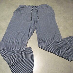 Life is Good Pajama pants Womens Large Blue Striped  knit super soft